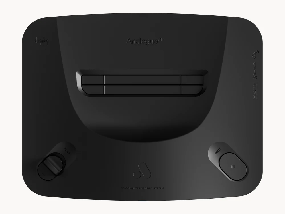 Analogue 3D black console top product view