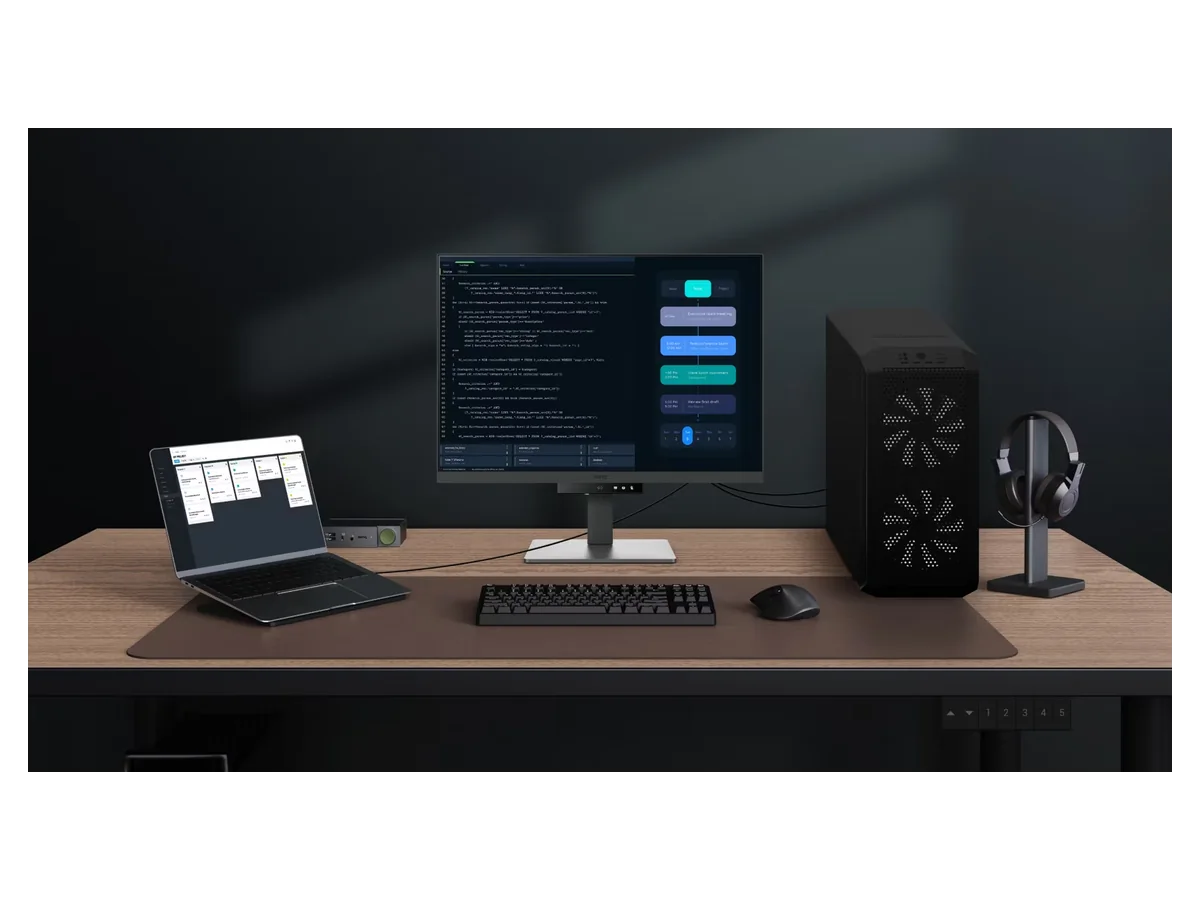 BenQ RD280U monitor showing workstation connectivity