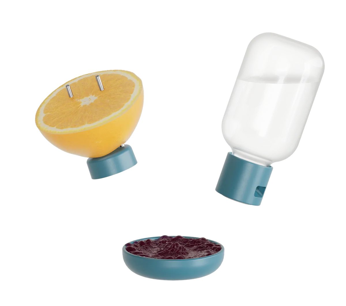 Bird Buddy smart bird feeder with blue housing and accessories