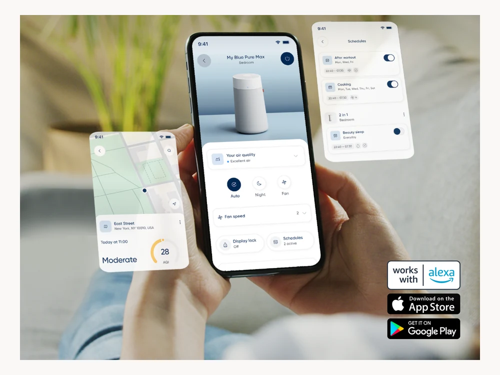 Blueair Blue Pure 311i Max app control view