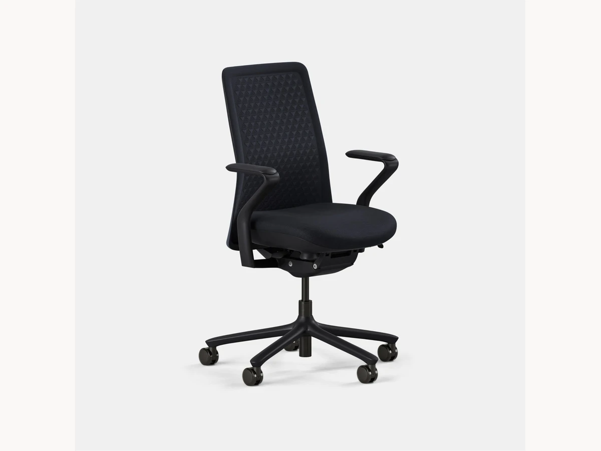 Branch Verve Chair in dark blue front three-quarter view