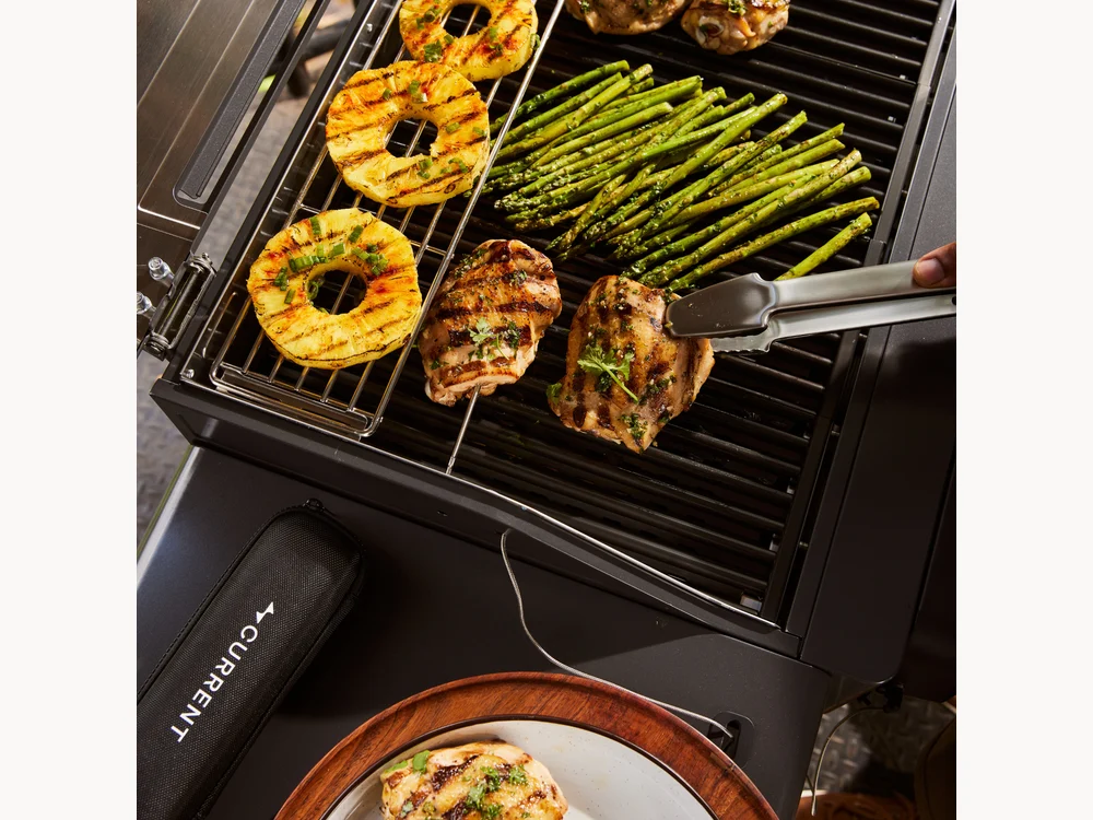 Current Backyard Model G+ Electric Grill accessories and setup image