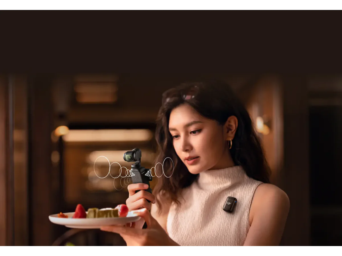 DJI Osmo Pocket 3 used for filming a person indoors