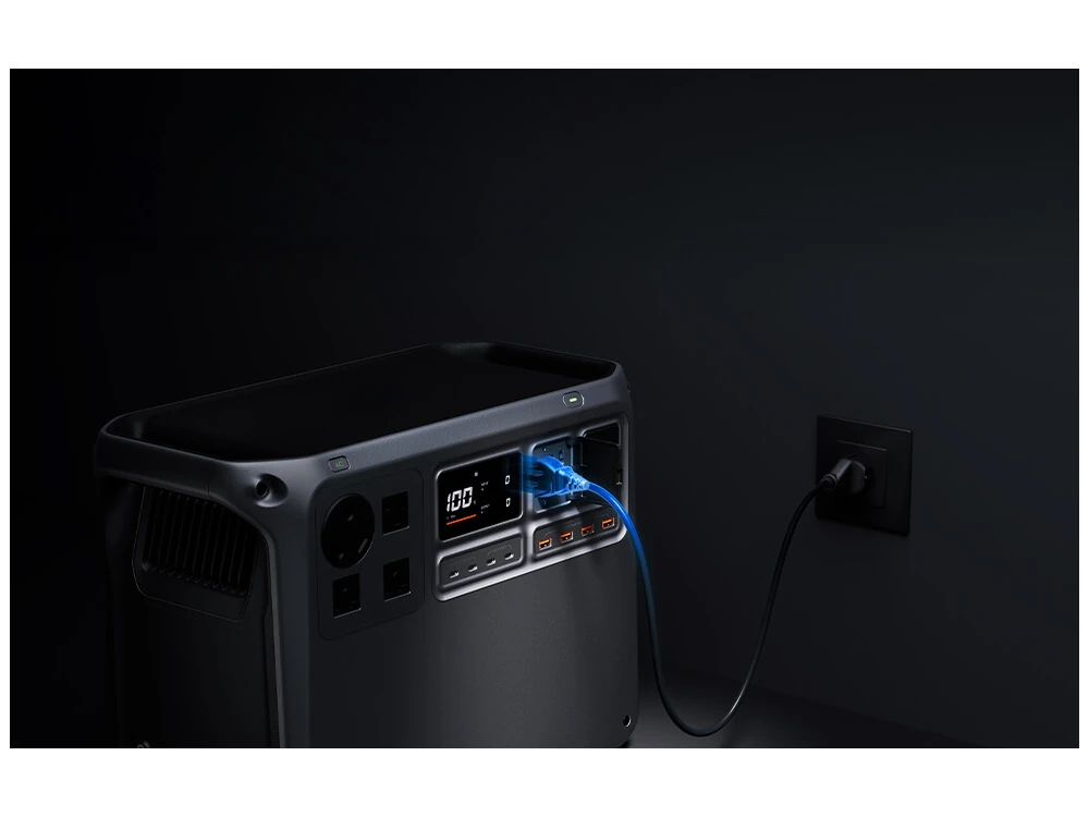 DJI Power 2000 shown with ports and front controls