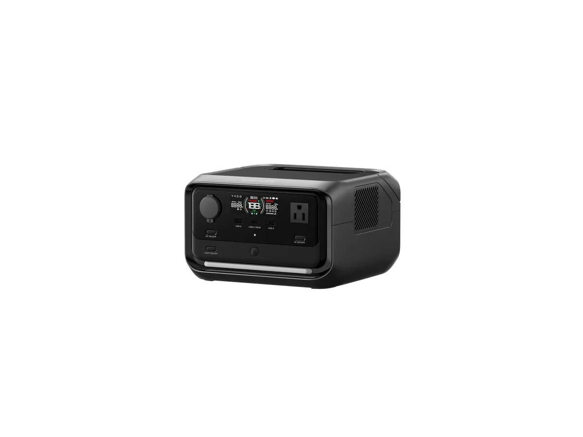 EcoFlow RIVER 3 Plus front control panel and outlets