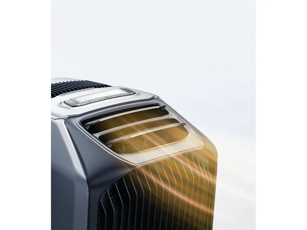 EcoFlow WAVE 3 portable air conditioner heating a tent