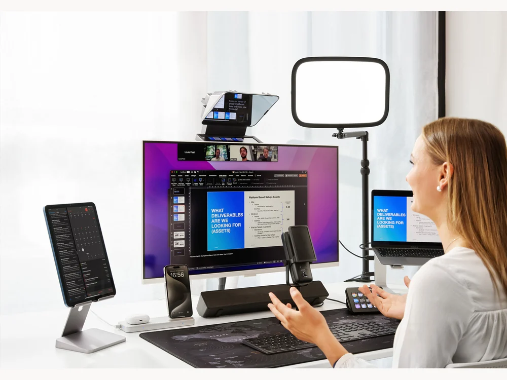 Elgato Prompter used for streaming and video presence