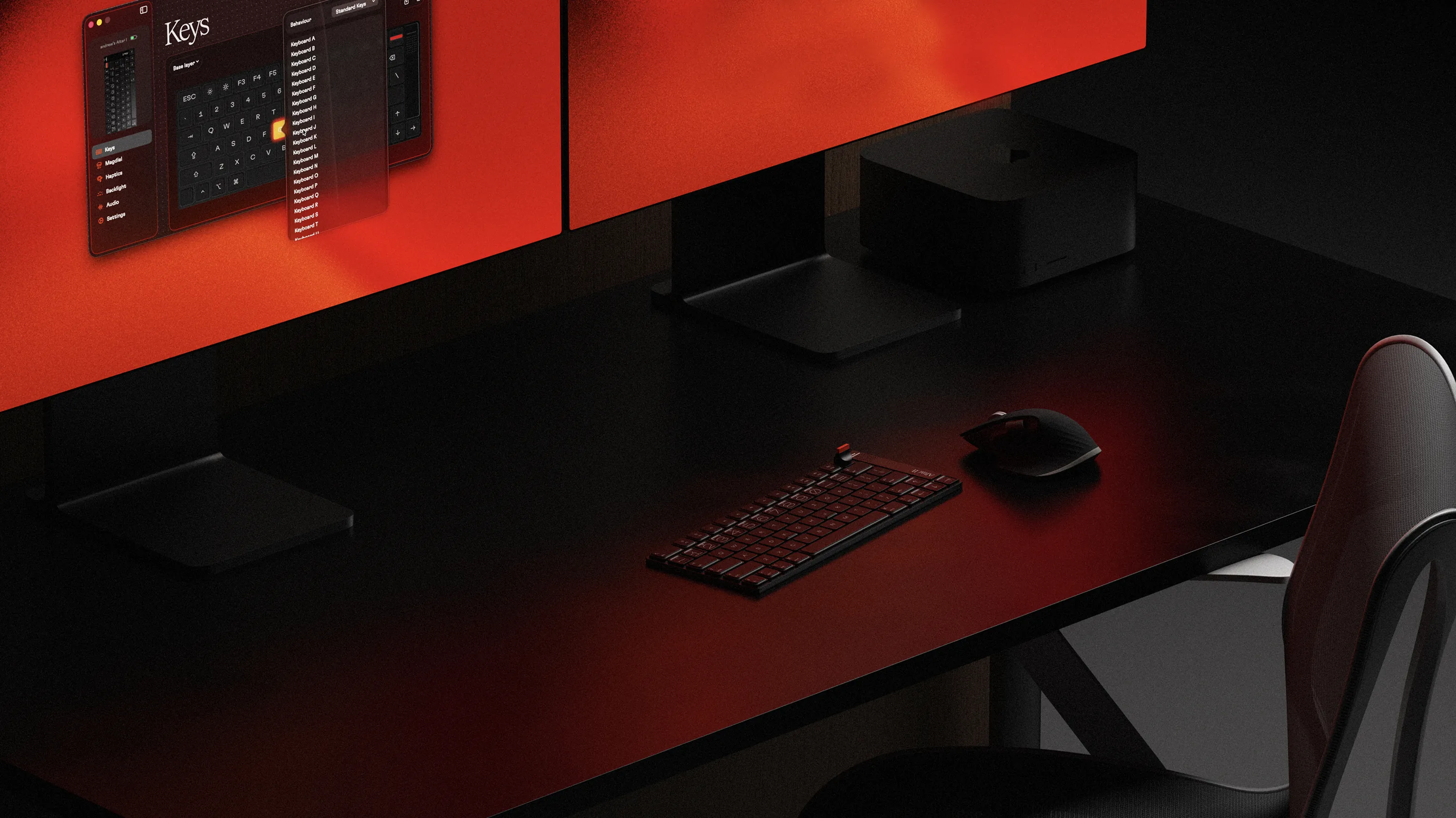 Altar II mechanical keyboard on a desk