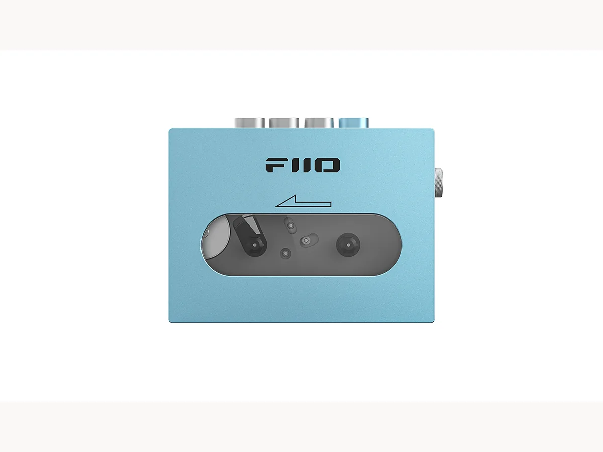 Blue FiiO CP13 portable cassette player front view