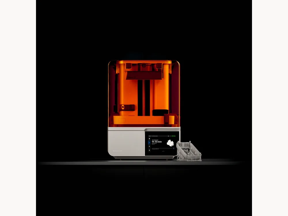 Formlabs Form 4 resin 3D printer with orange cover