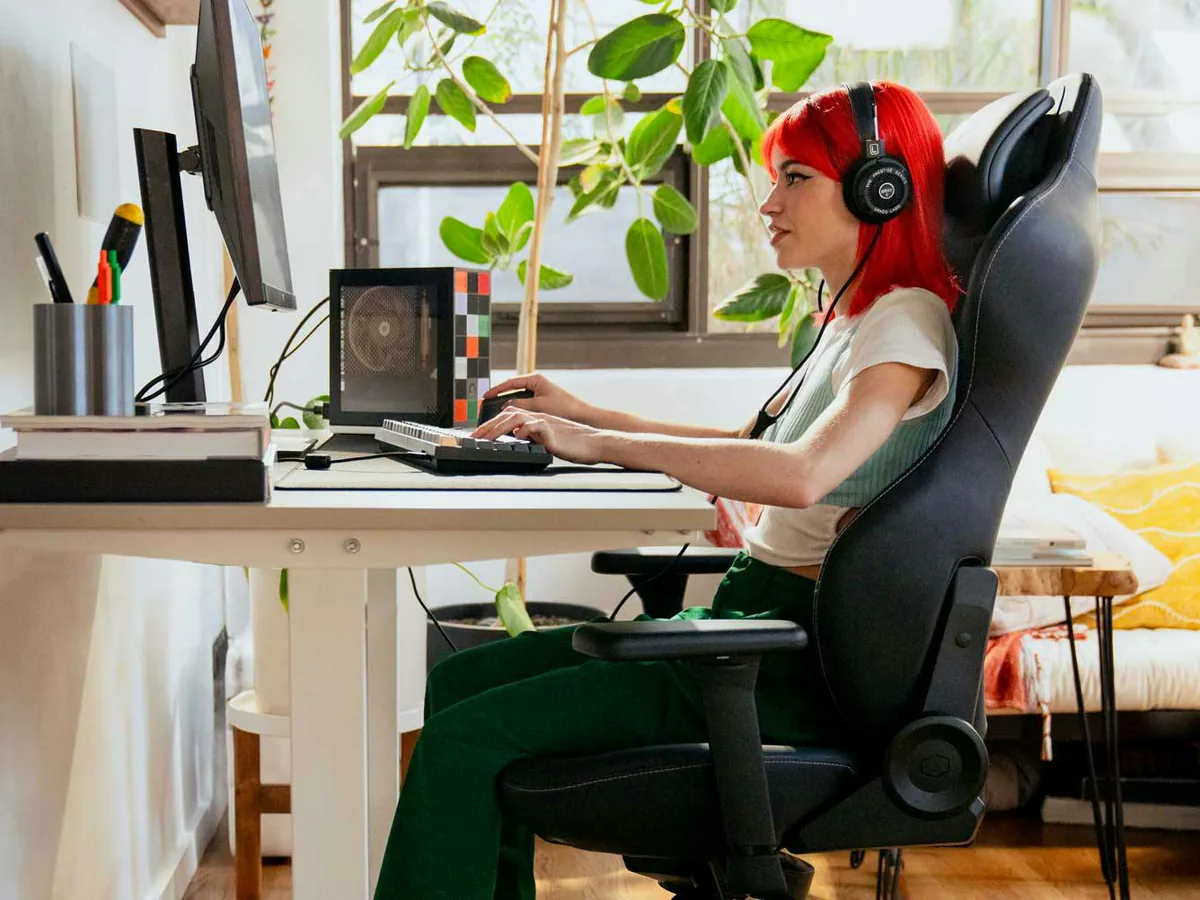 Framework Desktop on a desk setup
