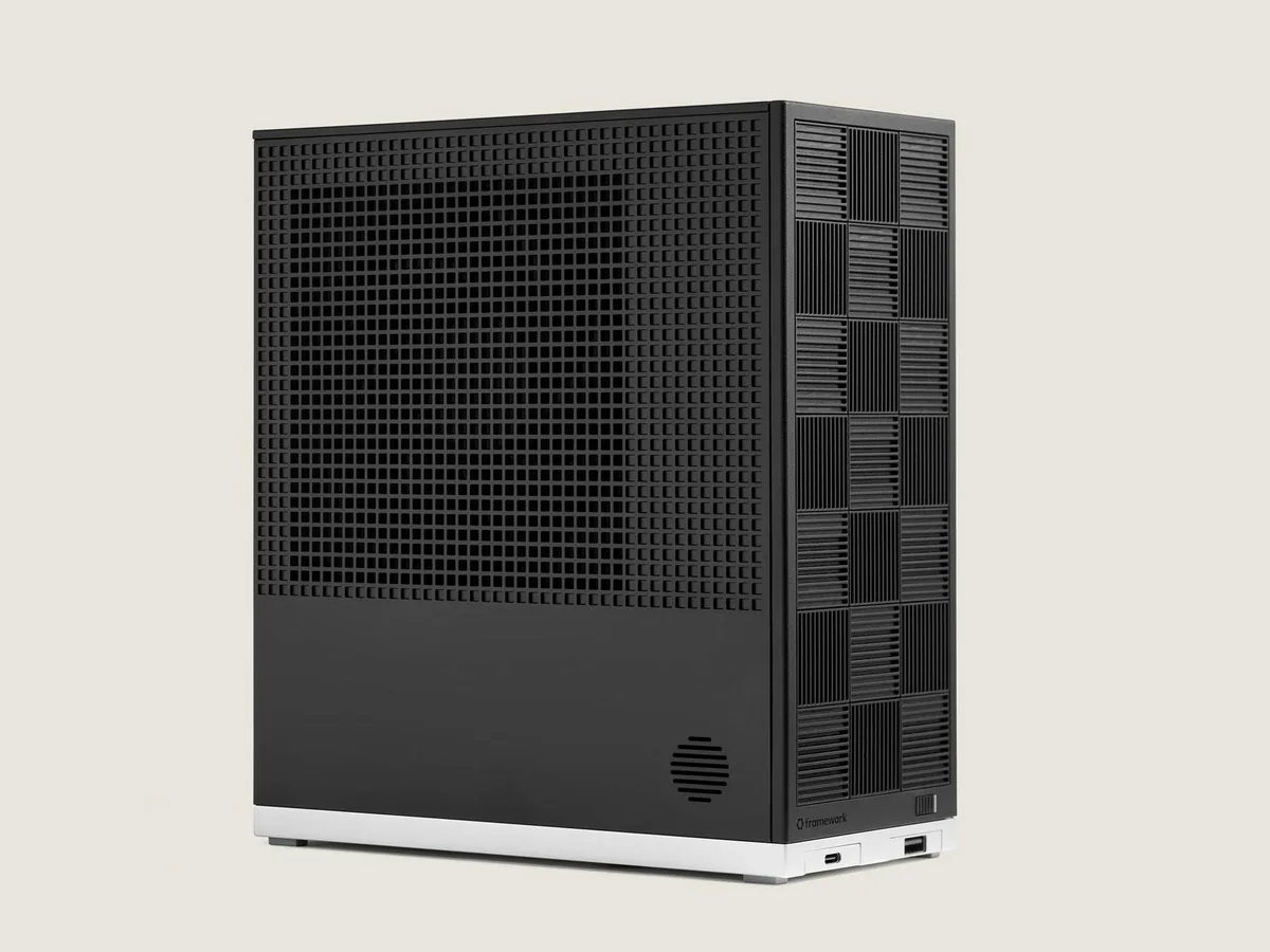 Framework Desktop side panel detail