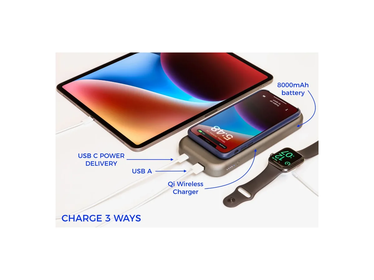Function101 BentoStack Charge 8000 used as a wireless charger