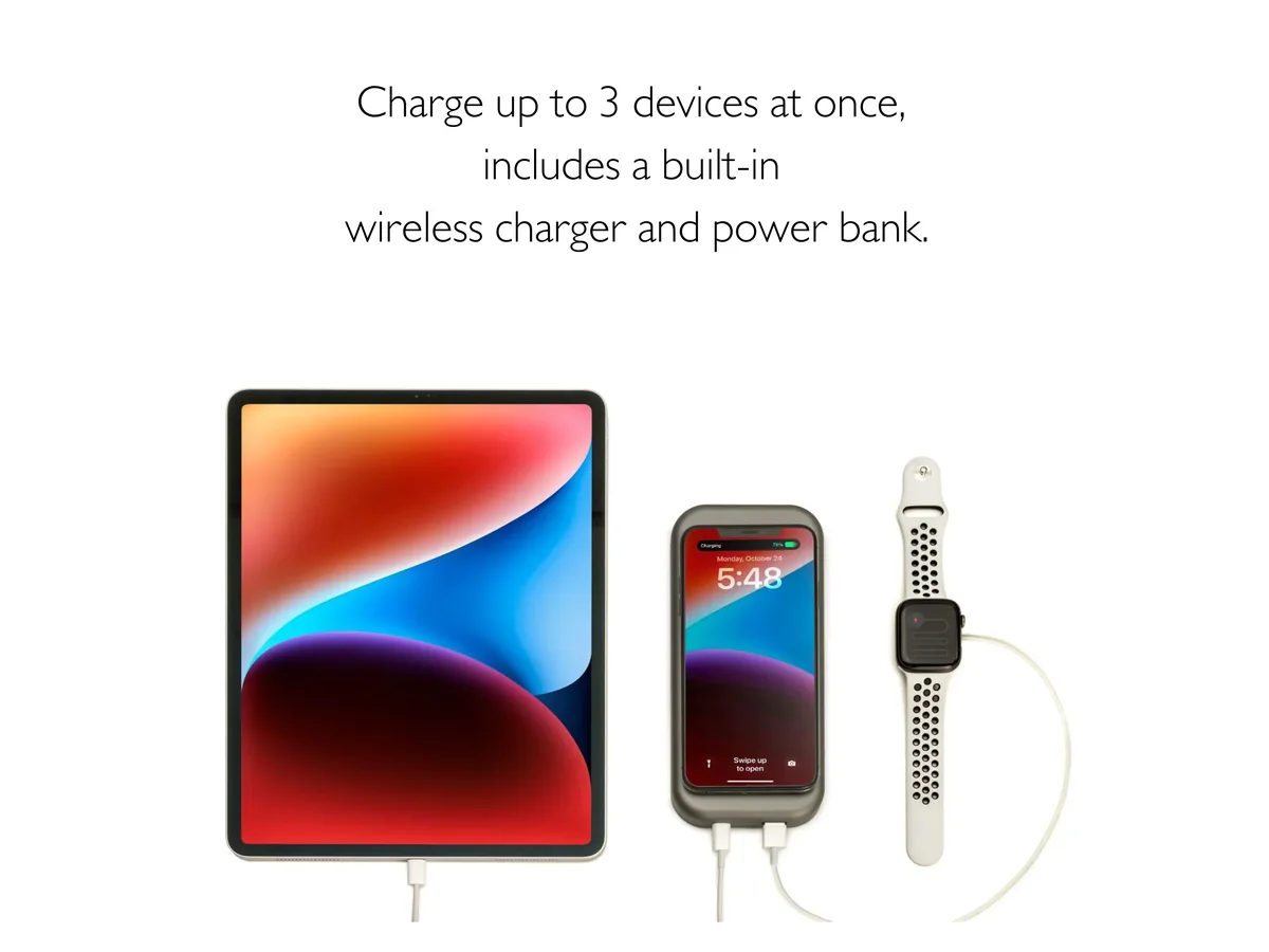 Function101 BentoStack Charge 8000 organized with Apple accessories