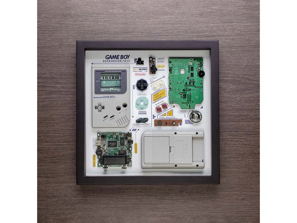 Grid Studio GRID Game Boy framed deconstructed Game Boy wall art