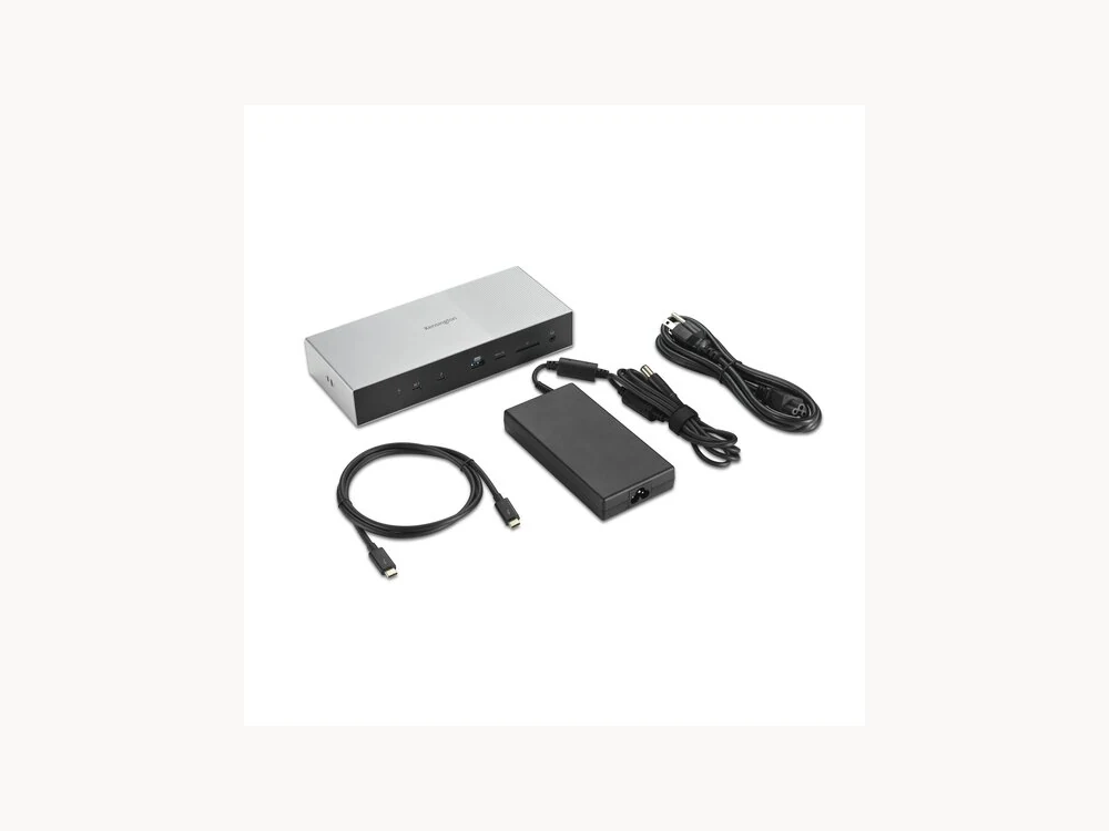 Kensington SD5000T5 EQ Thunderbolt 5 Dock with included cables and power adapter