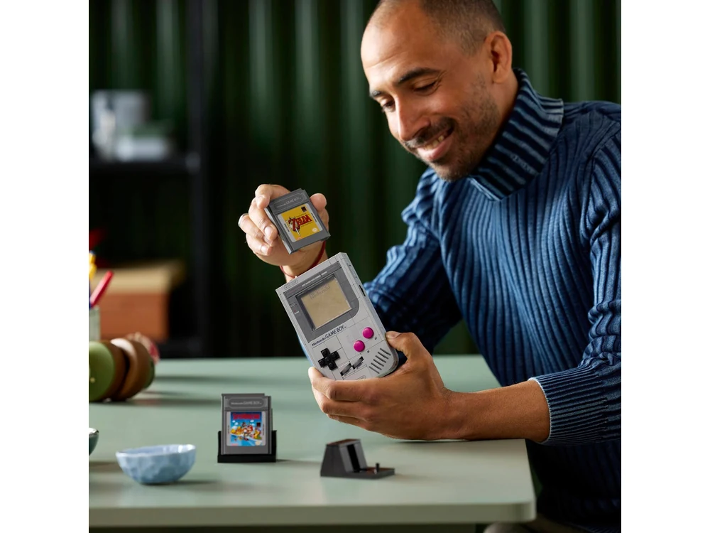 LEGO Game Boy being assembled