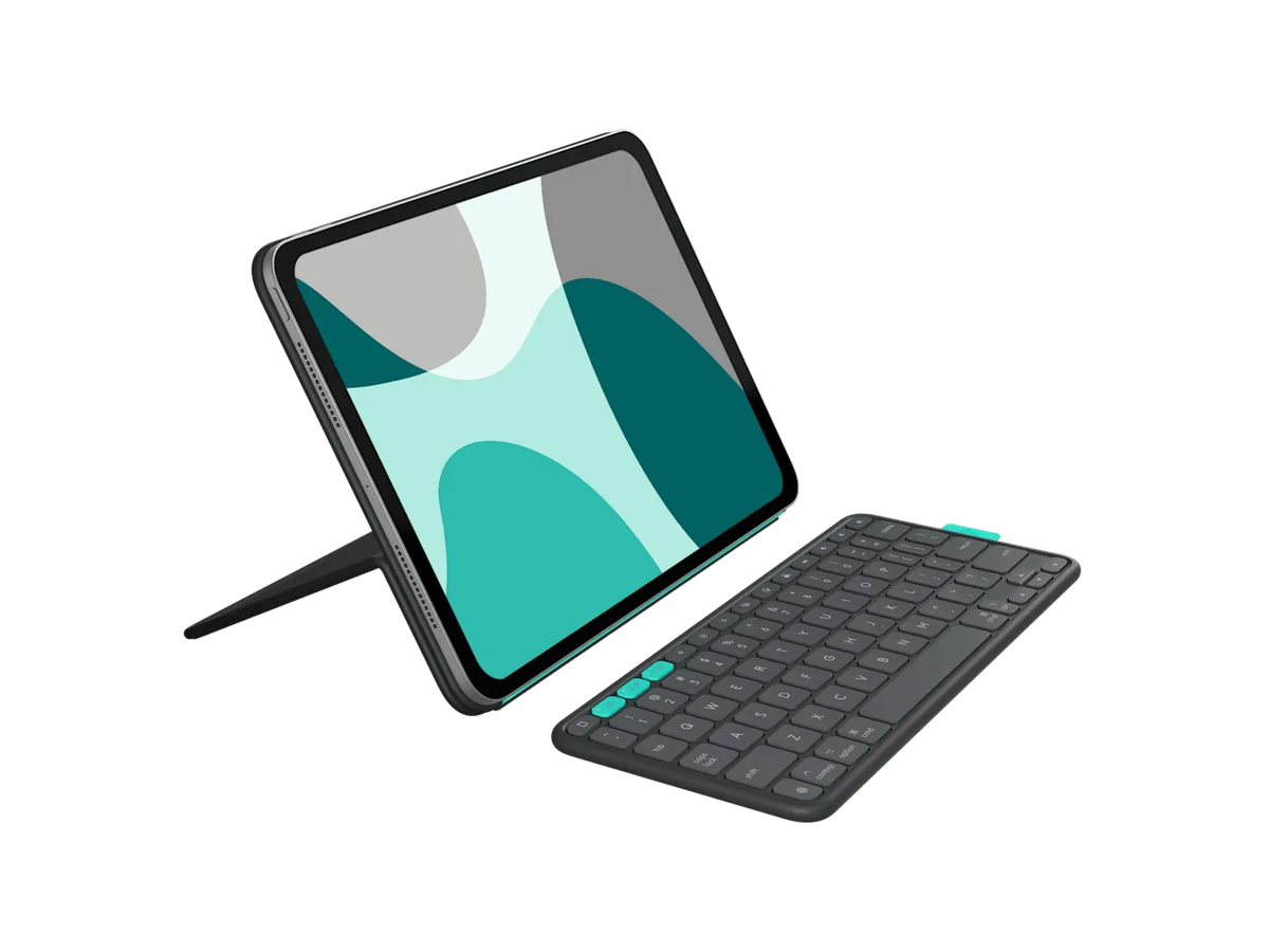 Logitech Flip Folio graphite case and keyboard product view