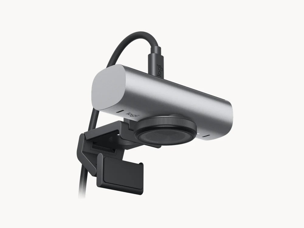 Logitech MX Brio angled low tilt view