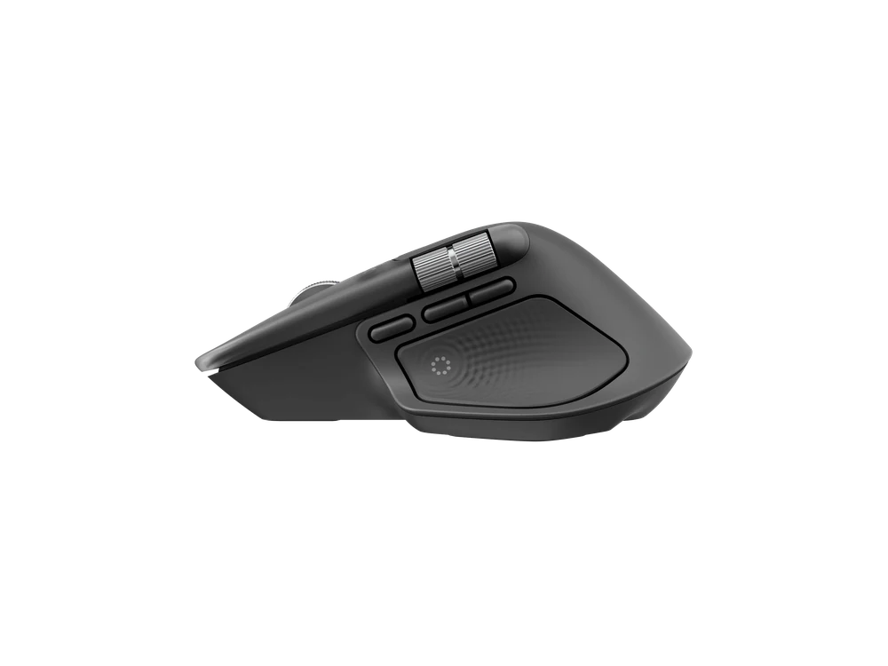 Logitech MX Master 4 graphite side profile angle