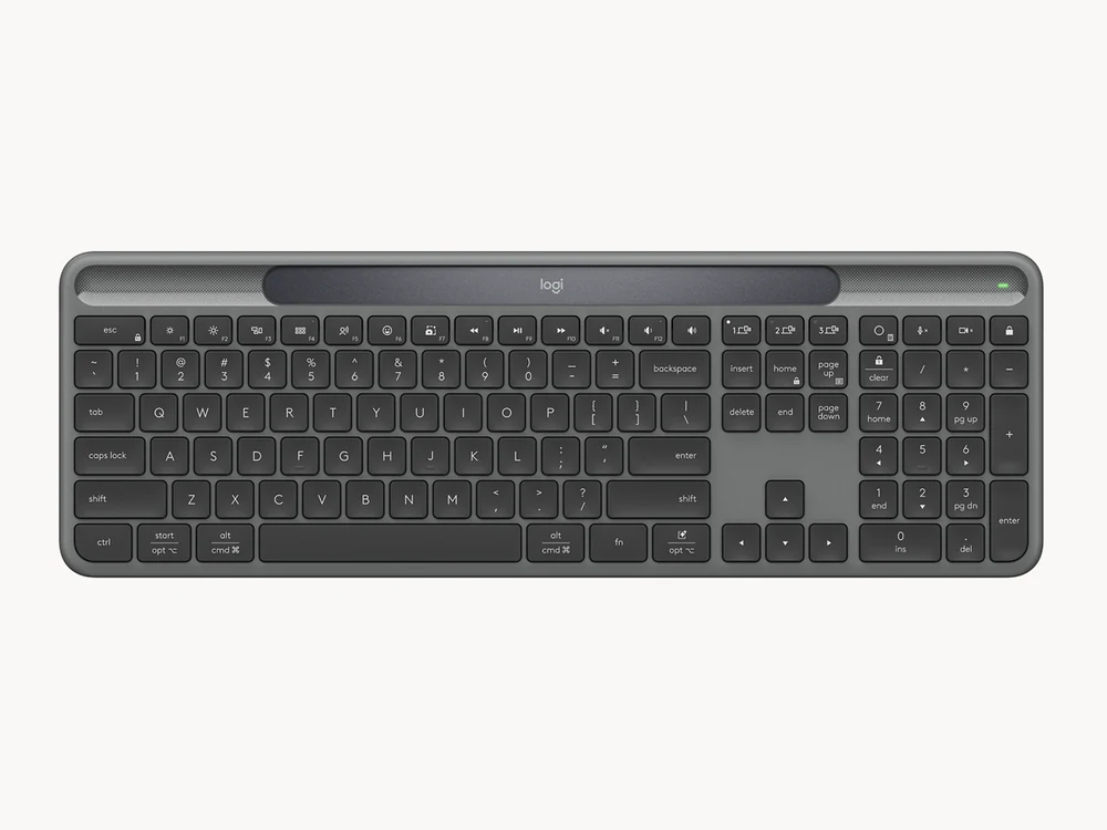 Logitech Signature Slim Solar+ K980 graphite top view