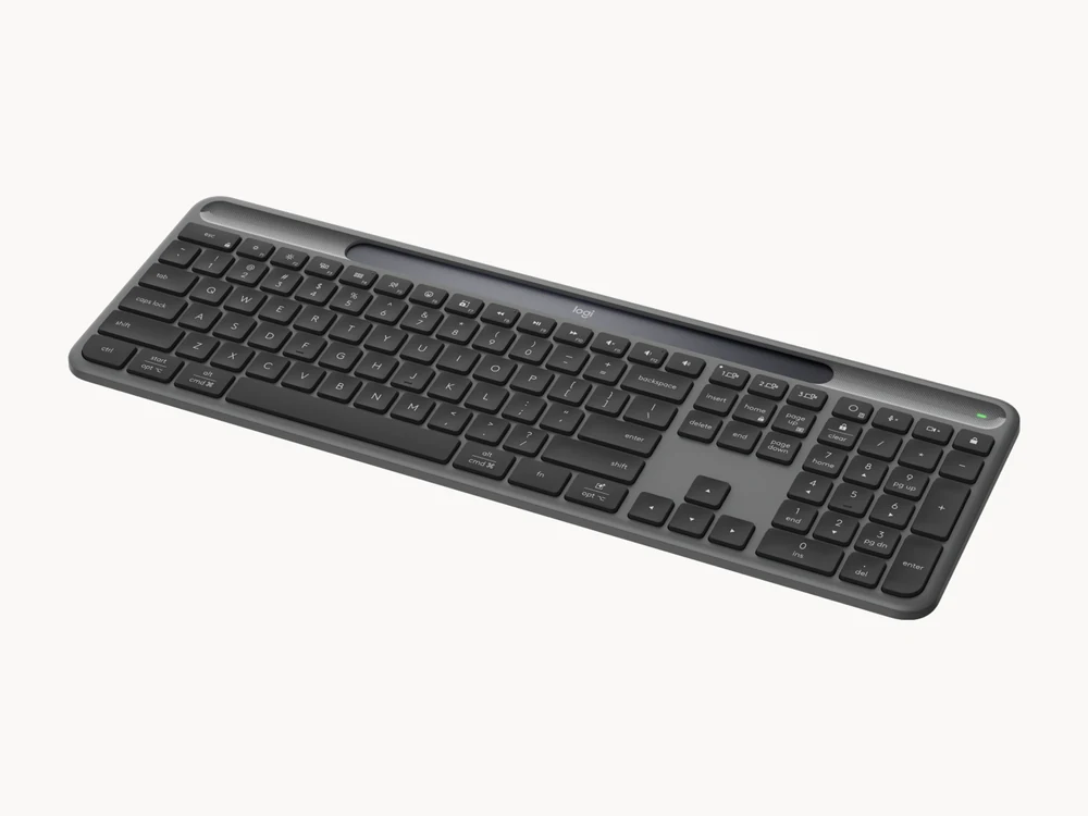 Logitech Signature Slim Solar+ K980 angled product view