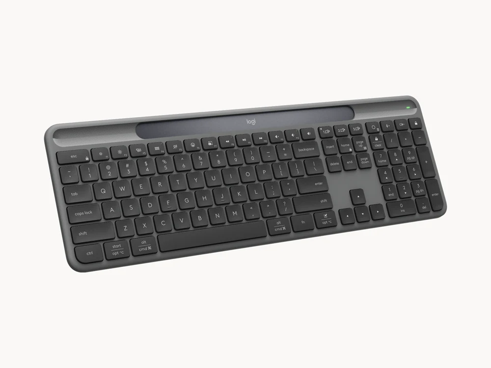 Logitech Signature Slim Solar+ K980 left angled product view