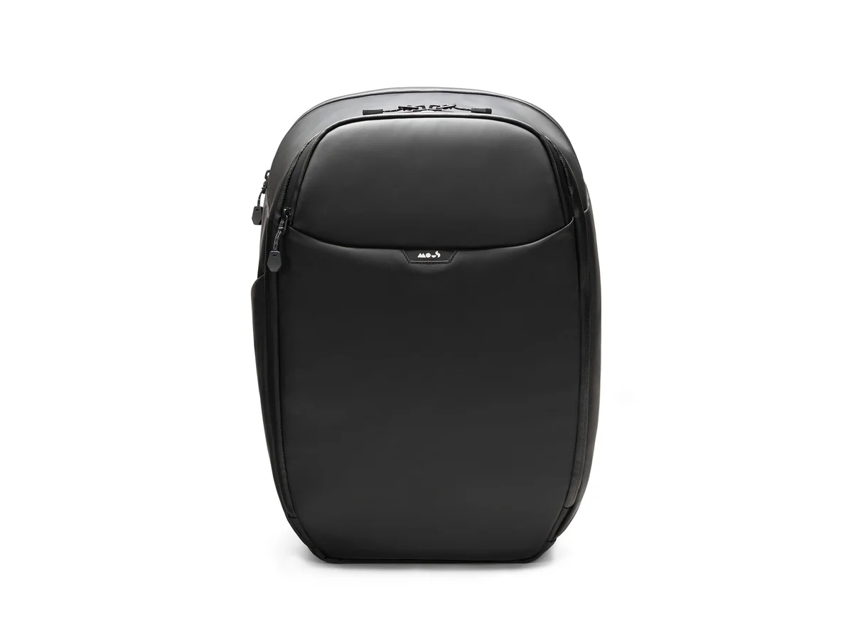 Mous Protective Zip Backpack Day front product view in black