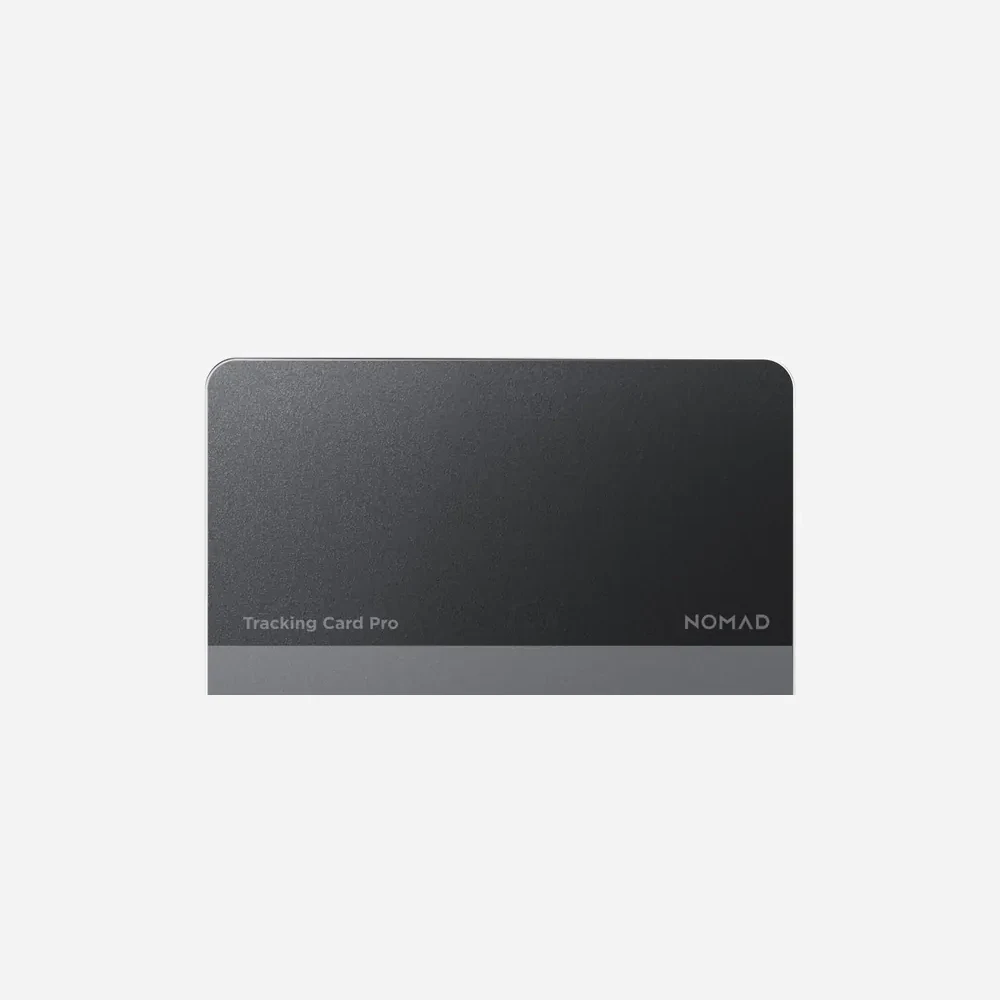 Nomad Tracking Card Pro back view showing slim black finish