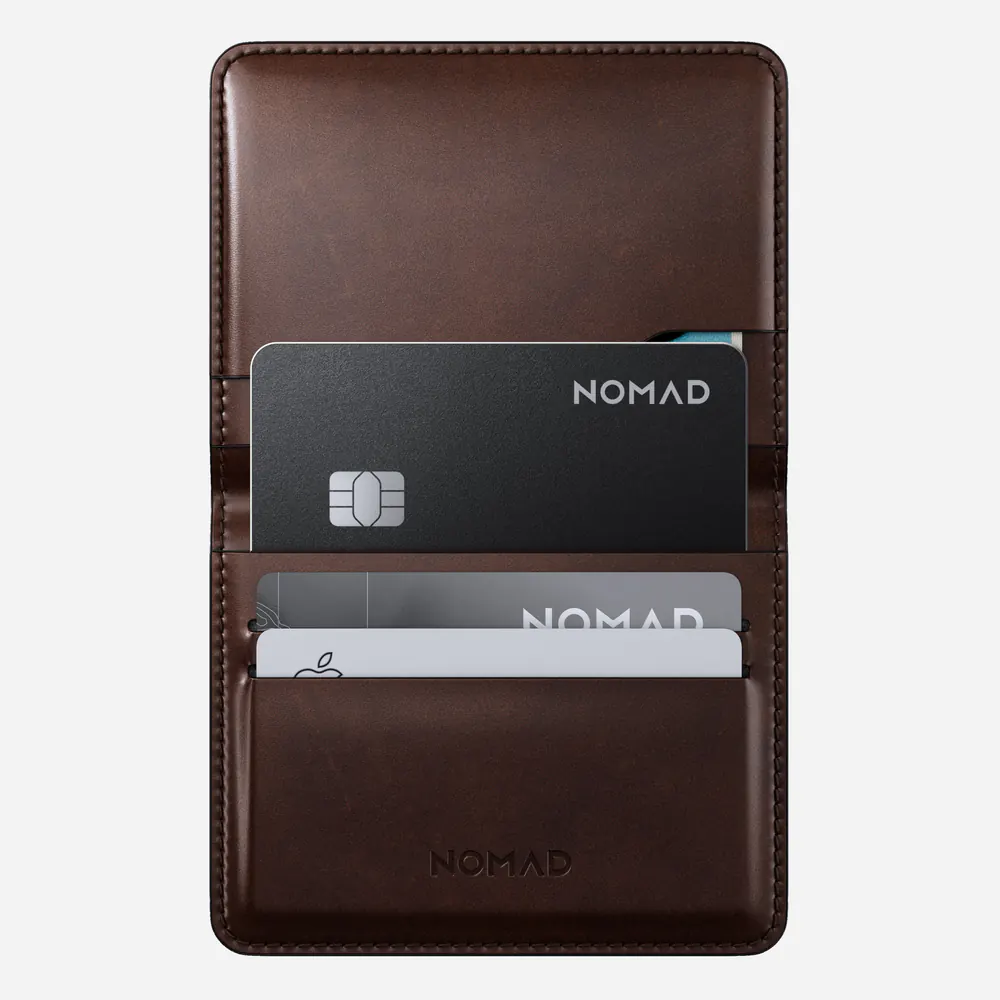 Nomad Tracking Card Pro inside a leather wallet