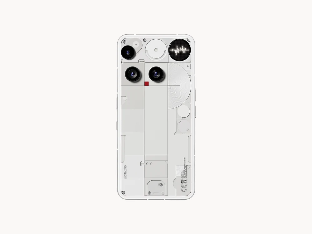 Nothing Phone (3) white rear product view