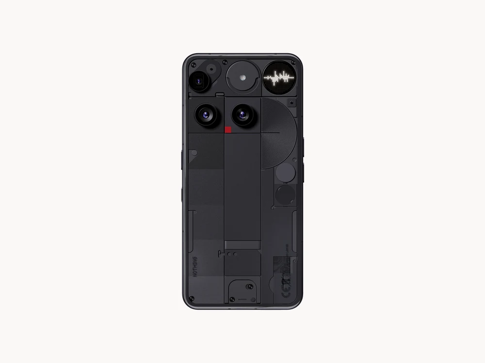 Nothing Phone (3) black rear product view