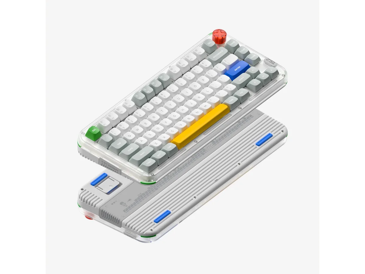 NuPhy Kick75 high-profile keyboard above its base module