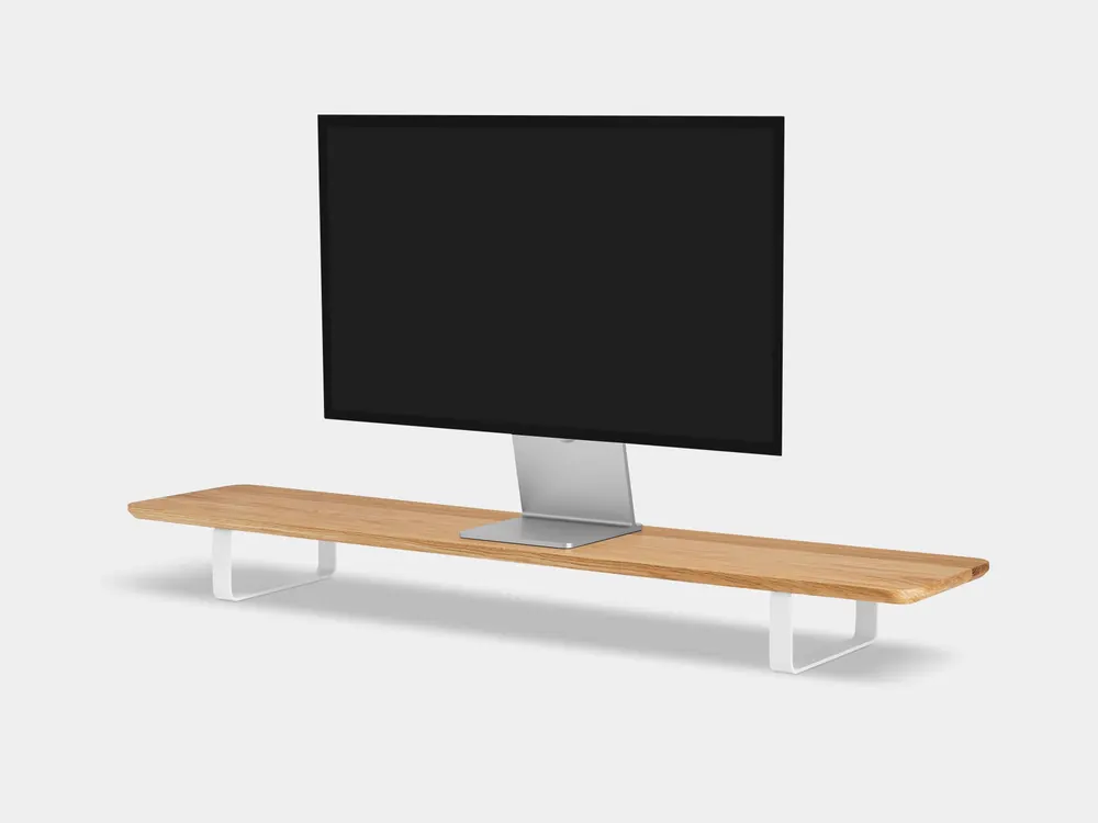 Oakywood Desk Shelf in oak with white legs