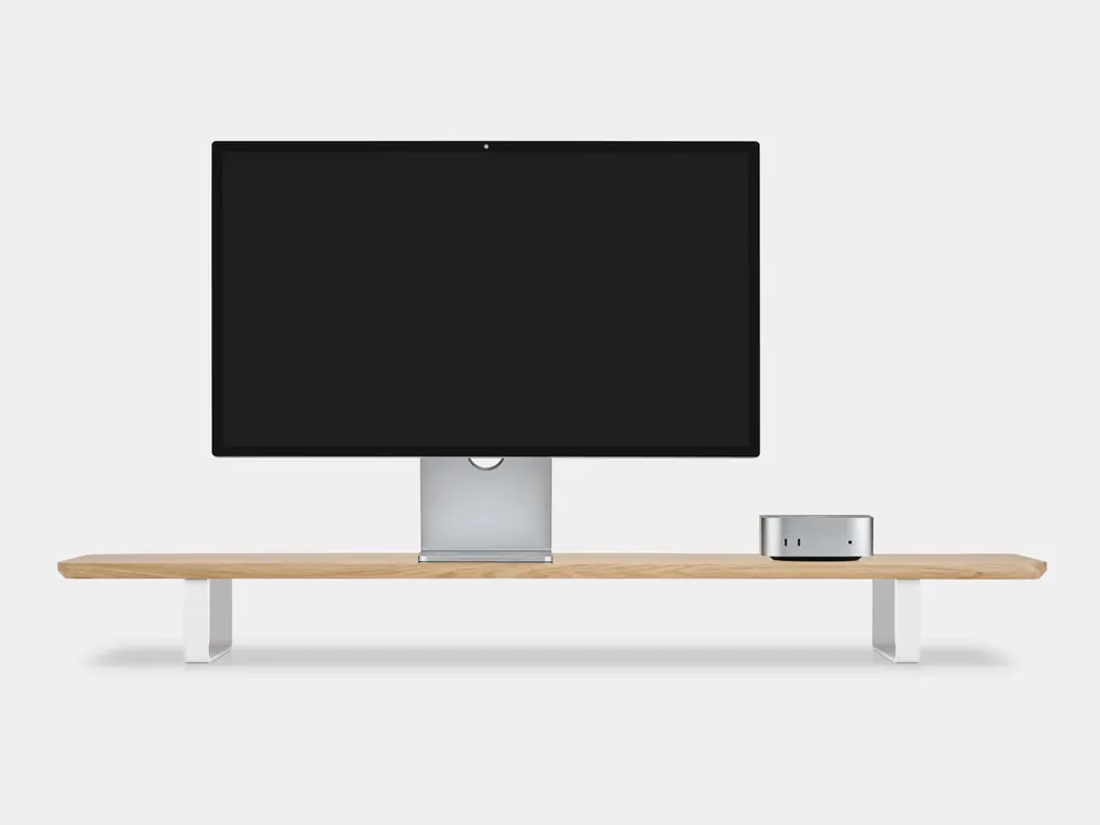 Oakywood Desk Shelf minimal white-leg profile