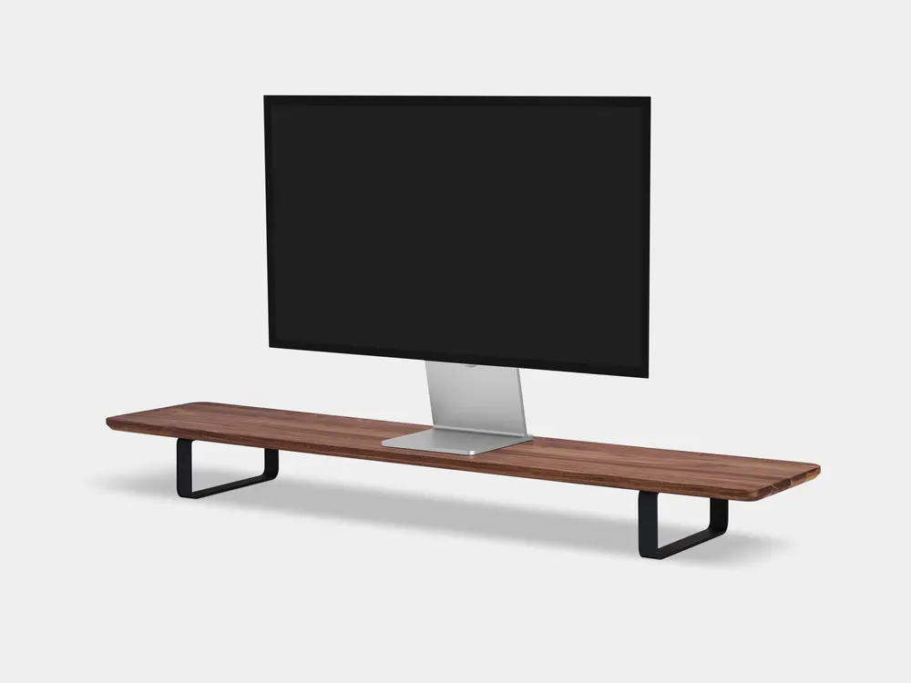 Oakywood Desk Shelf walnut version with black legs