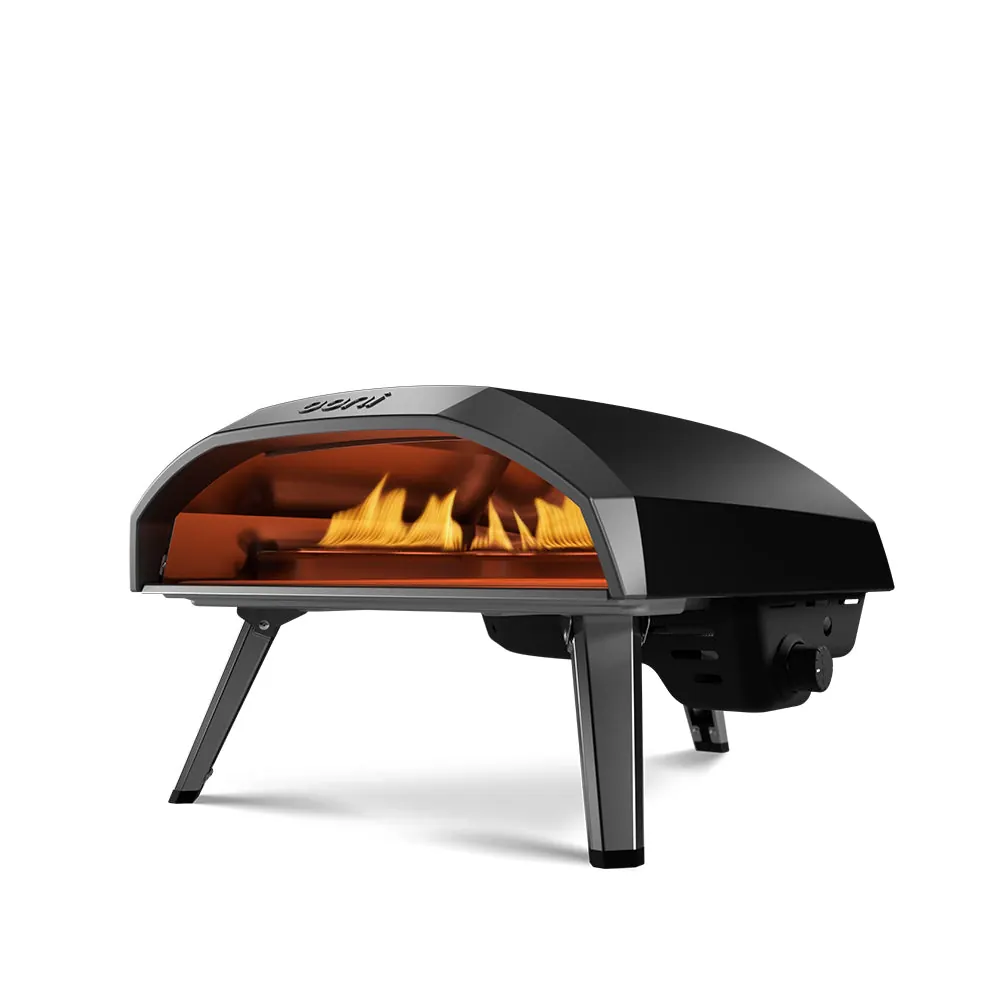 Ooni Koda 16 Gas Pizza Oven front angle with flame visible