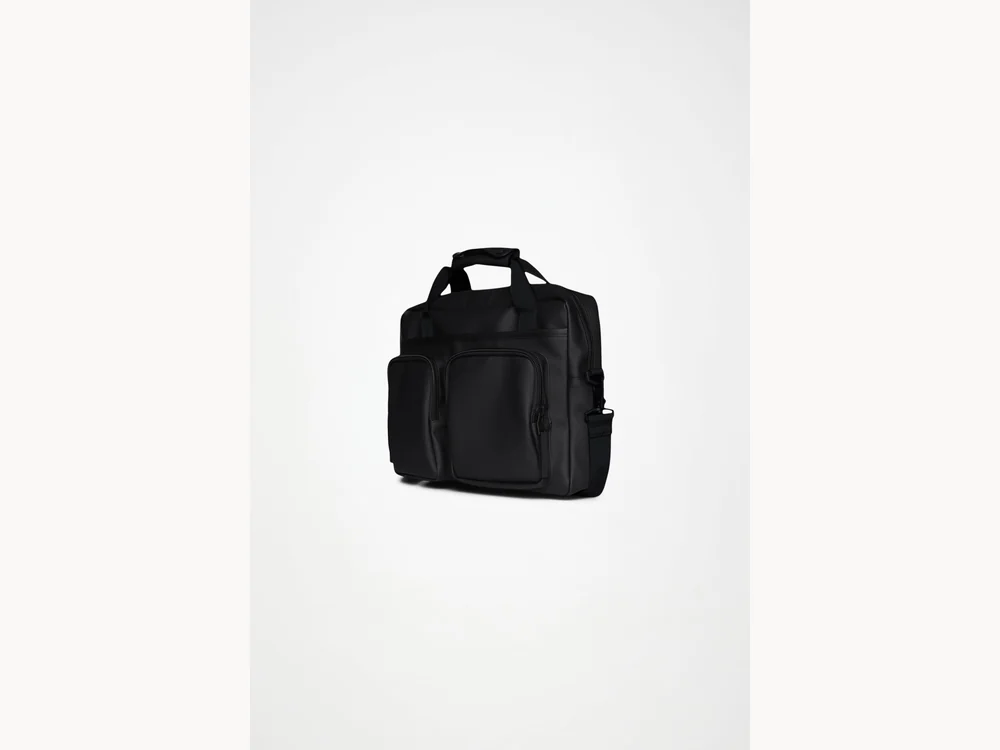 Rains Texel Tech Bag black rear and strap view