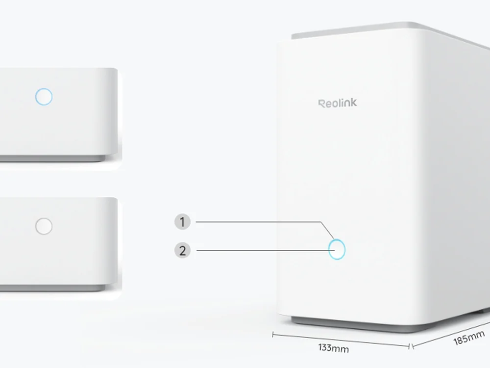 Reolink Home Hub Pro front product dimensions diagram