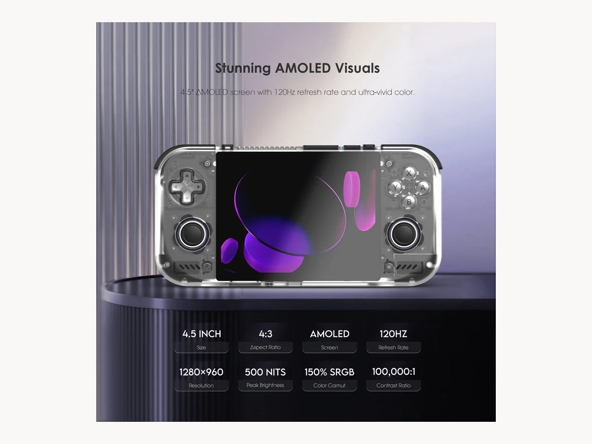 Retroid Pocket Nova Handheld side and rear hardware render