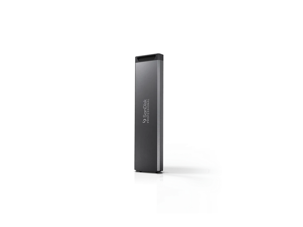 SanDisk Professional PRO-BLADE SSD Mag side view showing slim profile