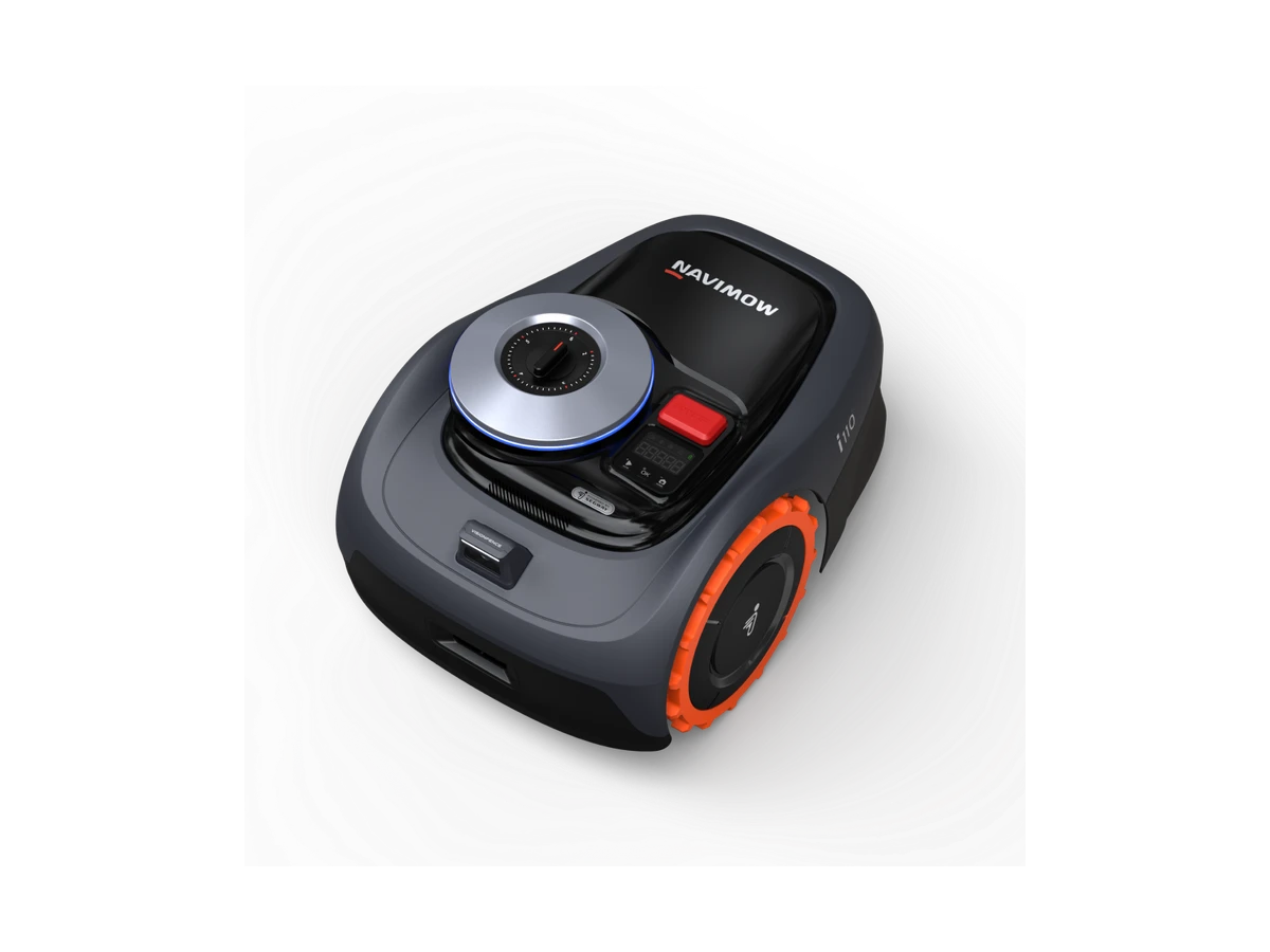 Segway Navimow i110 robotic lawn mower angled product view