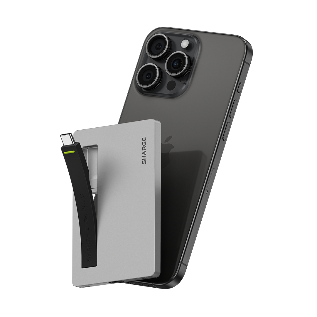 SHARGE Disk Plus portable storage hub feature graphic