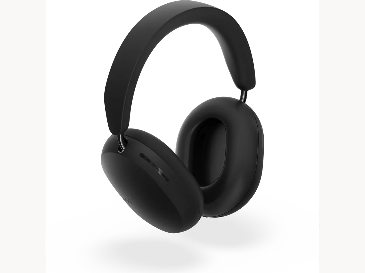 Black Sonos Ace headphones floating on a clean background
