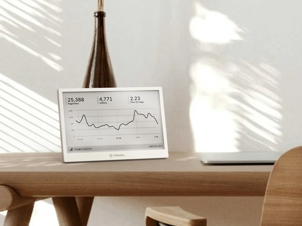 TRMNL OG ePaper display in home setup