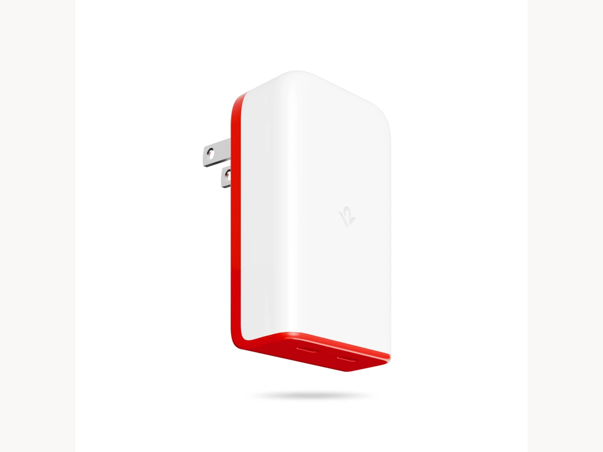 Compact Twelve South PlugBug 50W charger angled on a light background