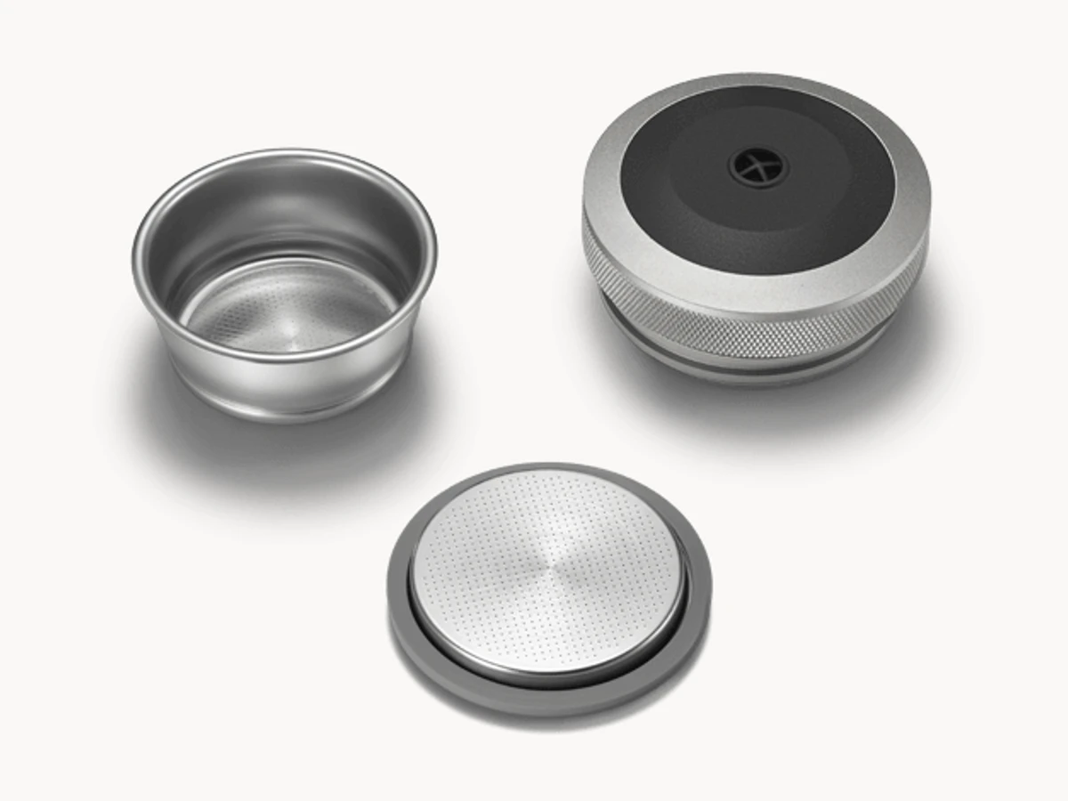 Picopresso metal basket and small espresso components