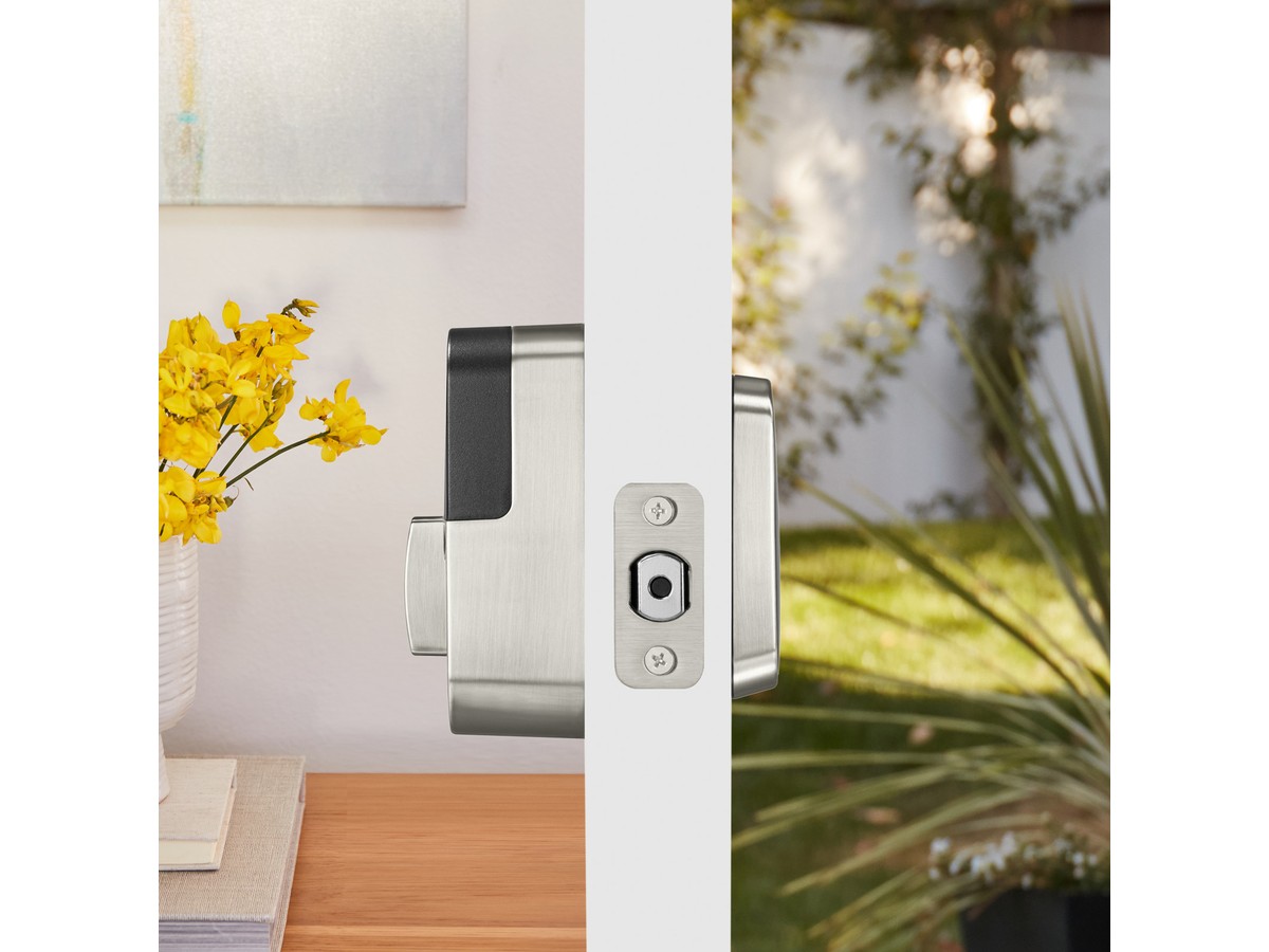Interior hardware view of Yale Assure Lock 2 on an open door