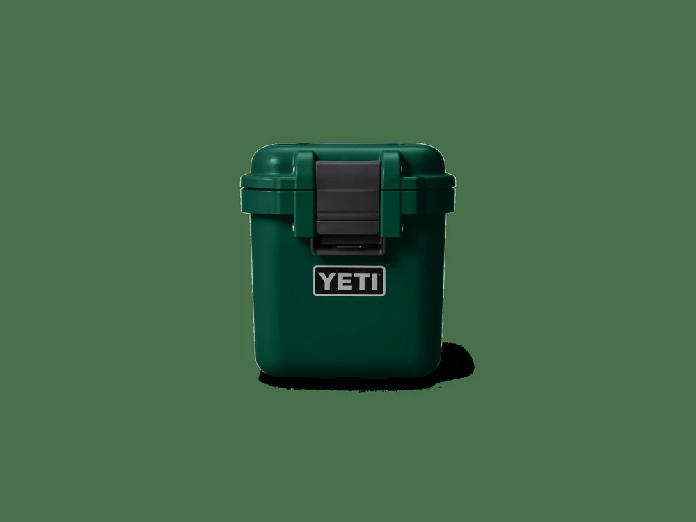 YETI LoadOut GoBox 15 front view in Black Forest Green